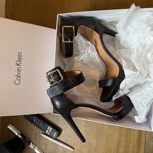 Calvin Klein Black Strappy Heels